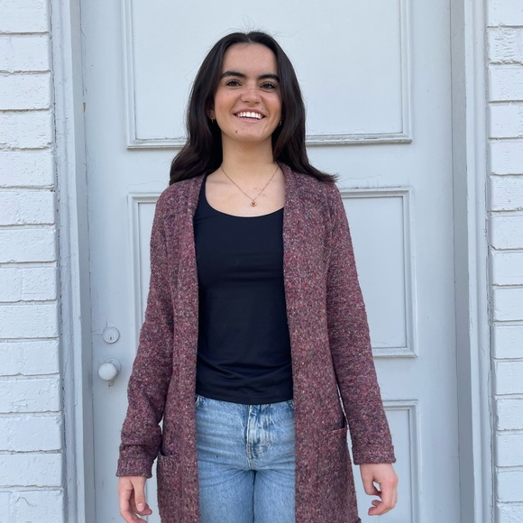 Natural reflections purple cardigan - Picture 3 of 8